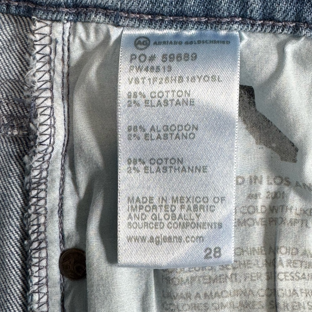 AG Adriano Goldschmied Brinley Mid Rise Straight Leg Jeans Size 28 - Picture 5 of 13